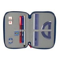 Trousse Scolaire avec Accessoires Super Mario Trick Rouge Bleu foncé 12,5 x 19,5 x 5,5 cm 37 Pièces