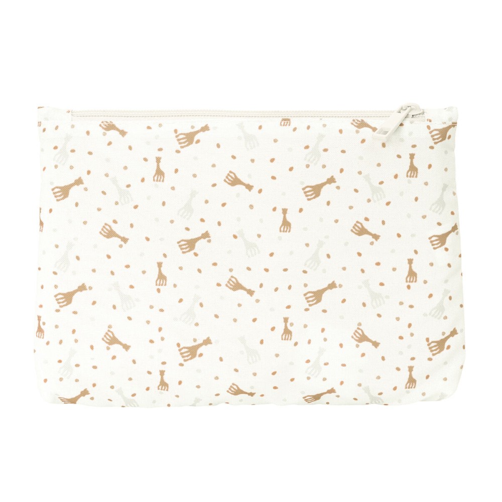 Zweifaches Mehrzweck-Etui Sophie la Girafe Beige 23 x 16 x 3 cm