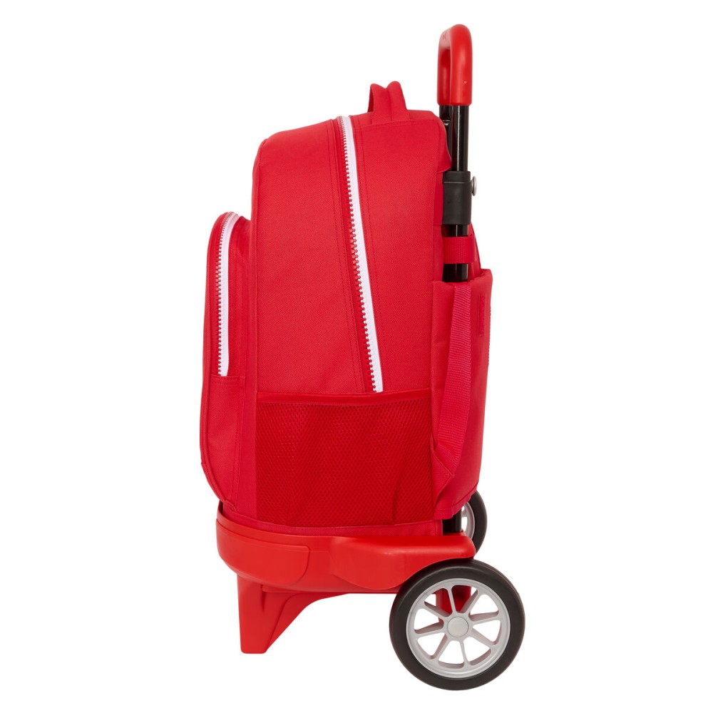 Schulrucksack mit Rädern Sevilla Fútbol Club Rot 33 x 45 x 22 cm