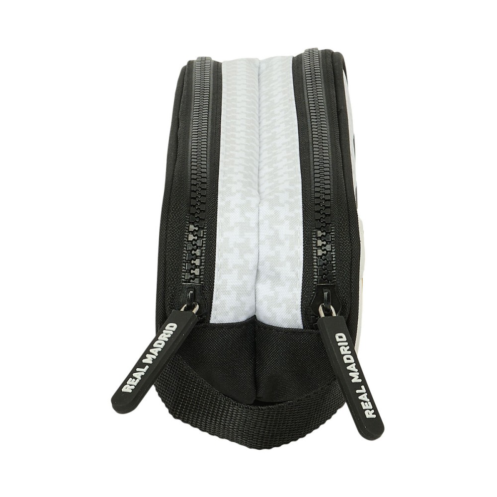 Zweifaches Mehrzweck-Etui Real Madrid C.F. Weiß Grau 21 x 8 x 6 cm
