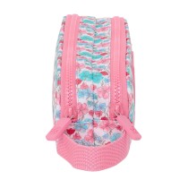 Trousse Fourre-Tout Double Moos Flores Multicouleur 21 x 8 x 6 cm