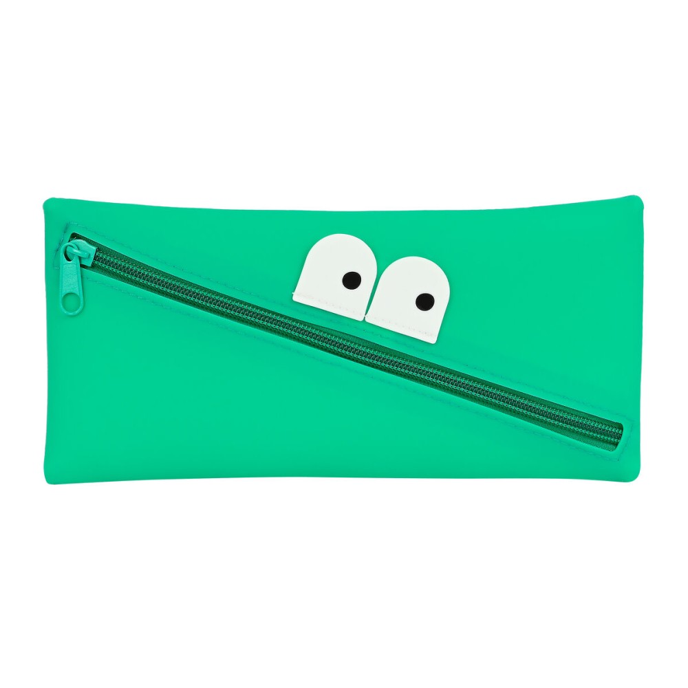 Trousse d'écolier Safta Visage 22 x 11 x 1 cm Vert