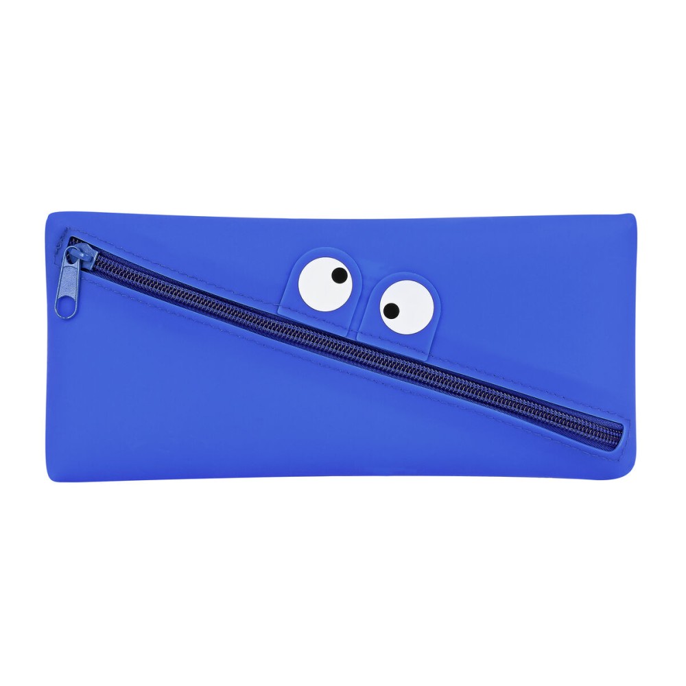 Trousse d'écolier Safta Visage 22 x 11 x 1 cm Bleu