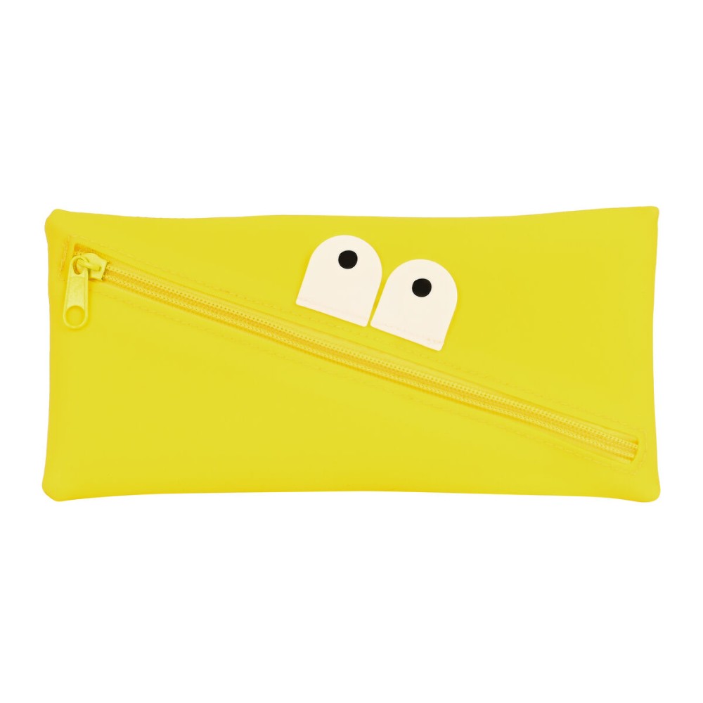 School Case Safta Face 22 x 11 x 1 cm Yellow