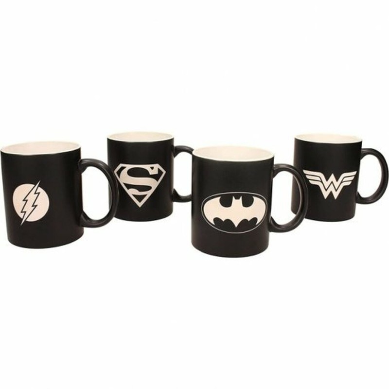 Lot de tasses SD Toys Universo DC Noir (4 Pièces)