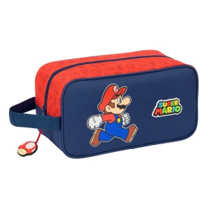 Schuhtasche für die Reise Super Mario Trick Rot Dunkelblau 29 x 15 x 14 cm