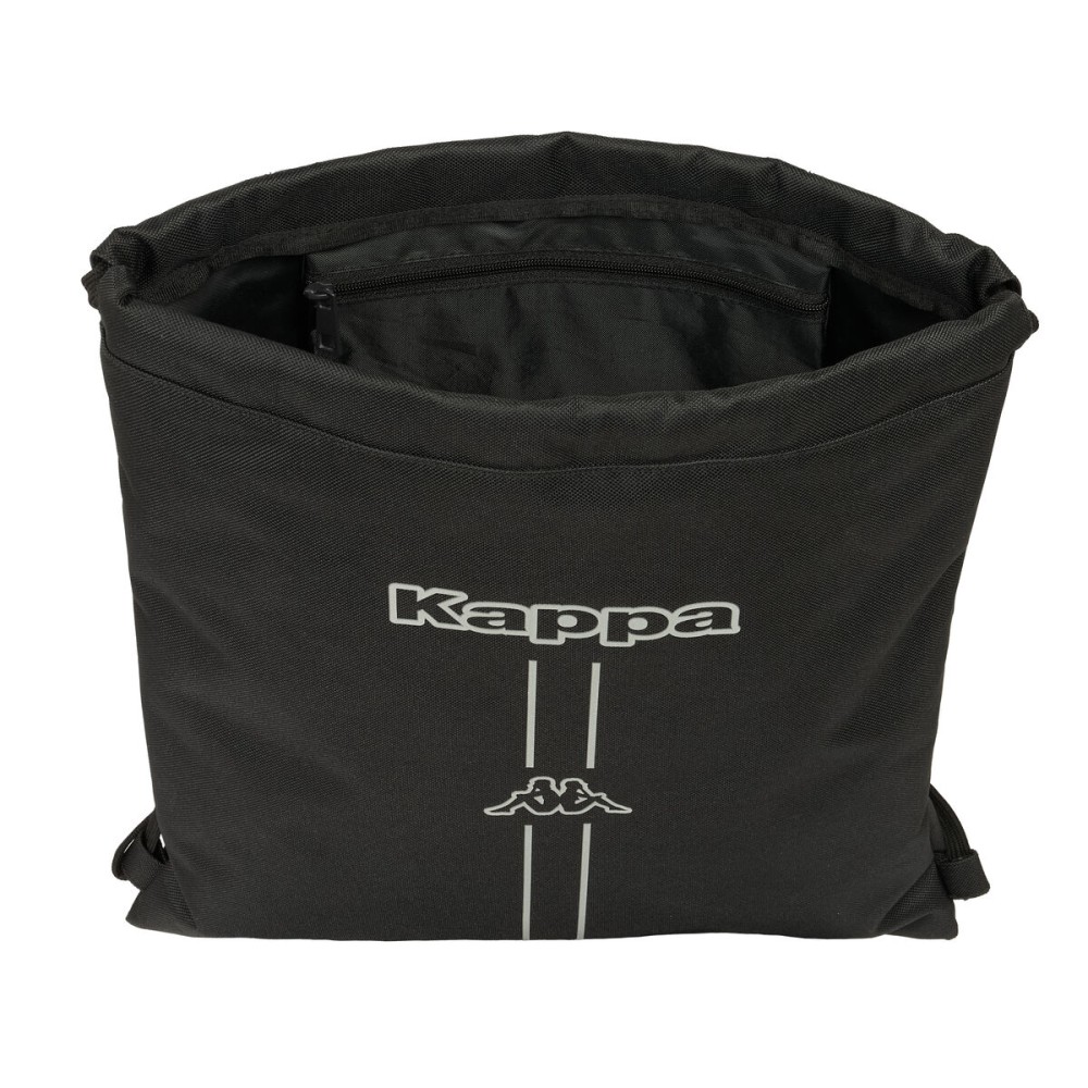 Sac à dos serré par des ficelles Kappa Dark Noir 35 x 40 x 1 cm