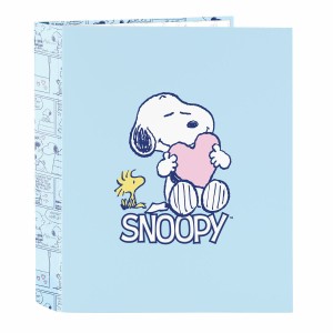 Reliure à anneaux Snoopy Love Bleu A4 27 x 33 x 6 cm
