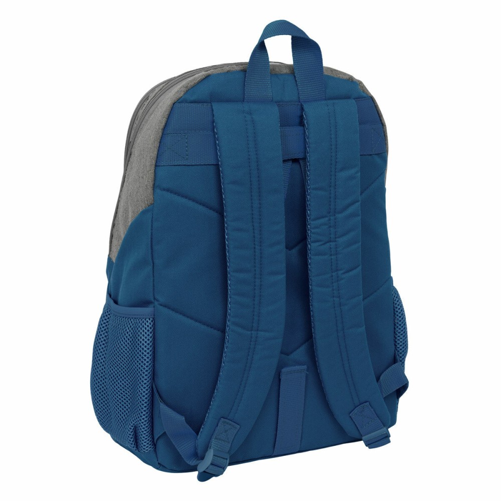 Cartable Munich Street Bleu Gris 32 x 44 x 16 cm