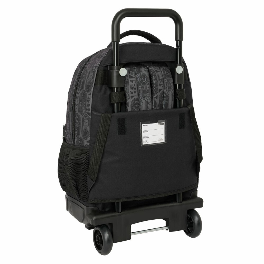 School Rucksack with Wheels The Avengers Vendetta Black 33 x 45 x 22 cm