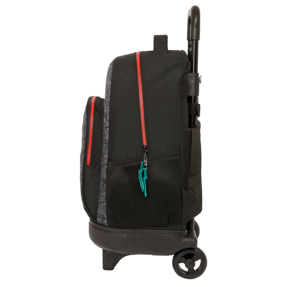 Schulrucksack mit Rädern My Hero Academia Schwarz 33 x 45 x 22 cm