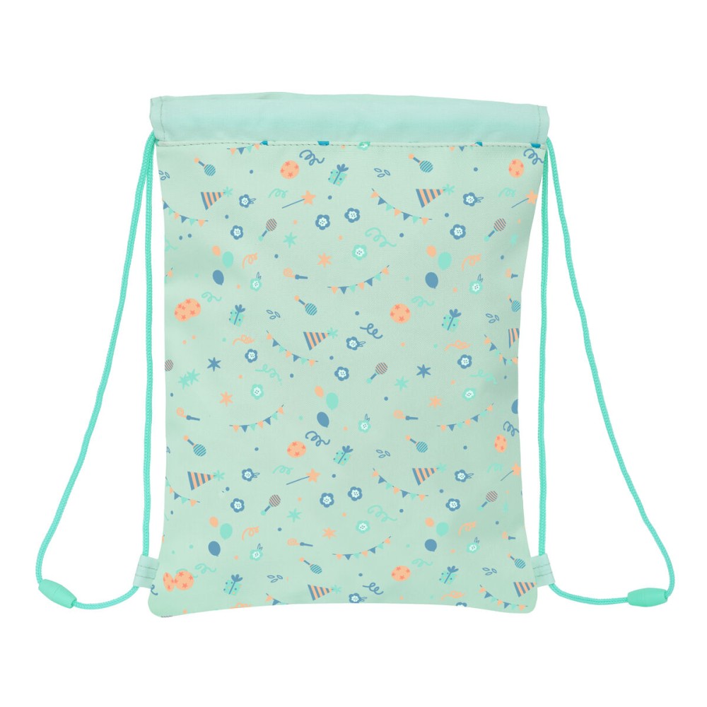 Rucksacktasche mit Bändern Safta Fiesta grün 26 x 34 x 1 cm