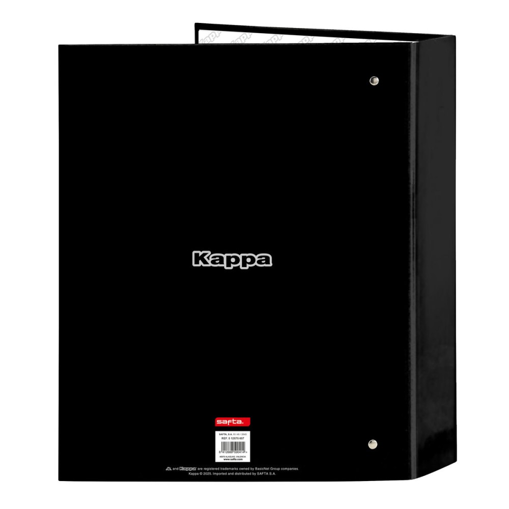 Reliure à anneaux Kappa Dark Noir A4 27 x 33 x 6 cm