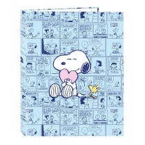 Reliure à anneaux Snoopy Love Bleu A4 26.5 x 33 x 4 cm