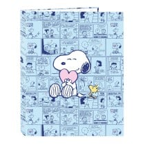 Ring binder Snoopy Love Blue A4 26.5 x 33 x 4 cm