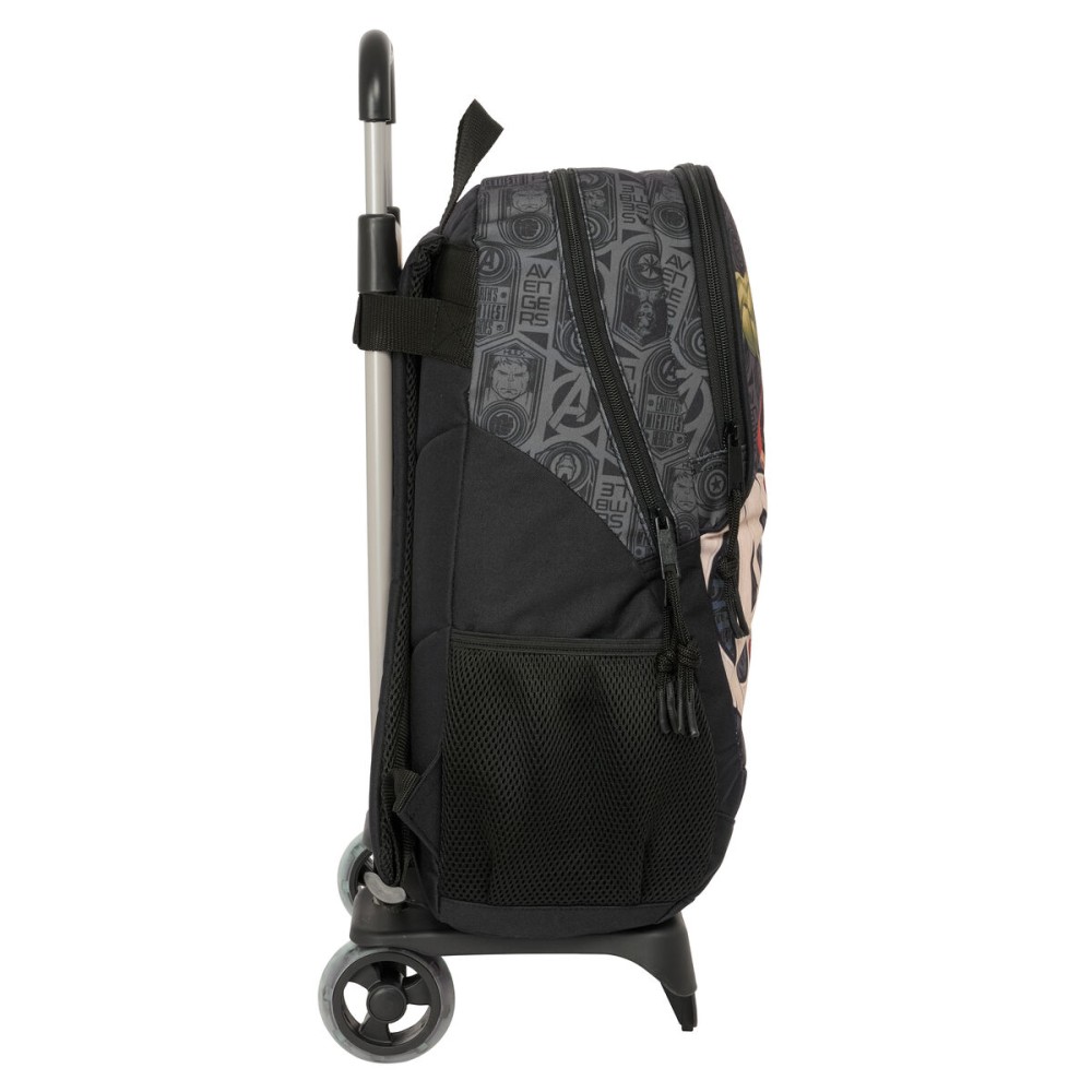 School Rucksack with Wheels The Avengers Vendetta Black 32 x 44 x 16 cm