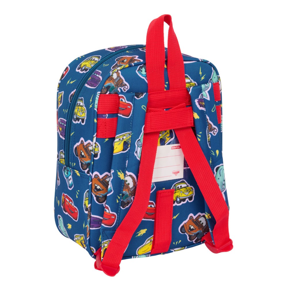 School Bag Cars Racing Navy Blue 22 x 27 x 10 cm