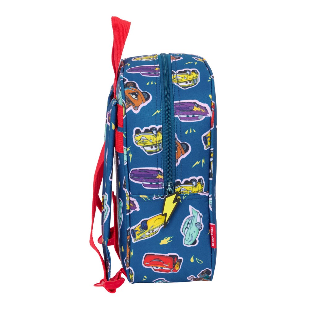School Bag Cars Racing Navy Blue 22 x 27 x 10 cm