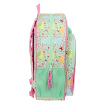 School Bag Disney Princess Bloom Green Pink 33 x 42 x 14 cm
