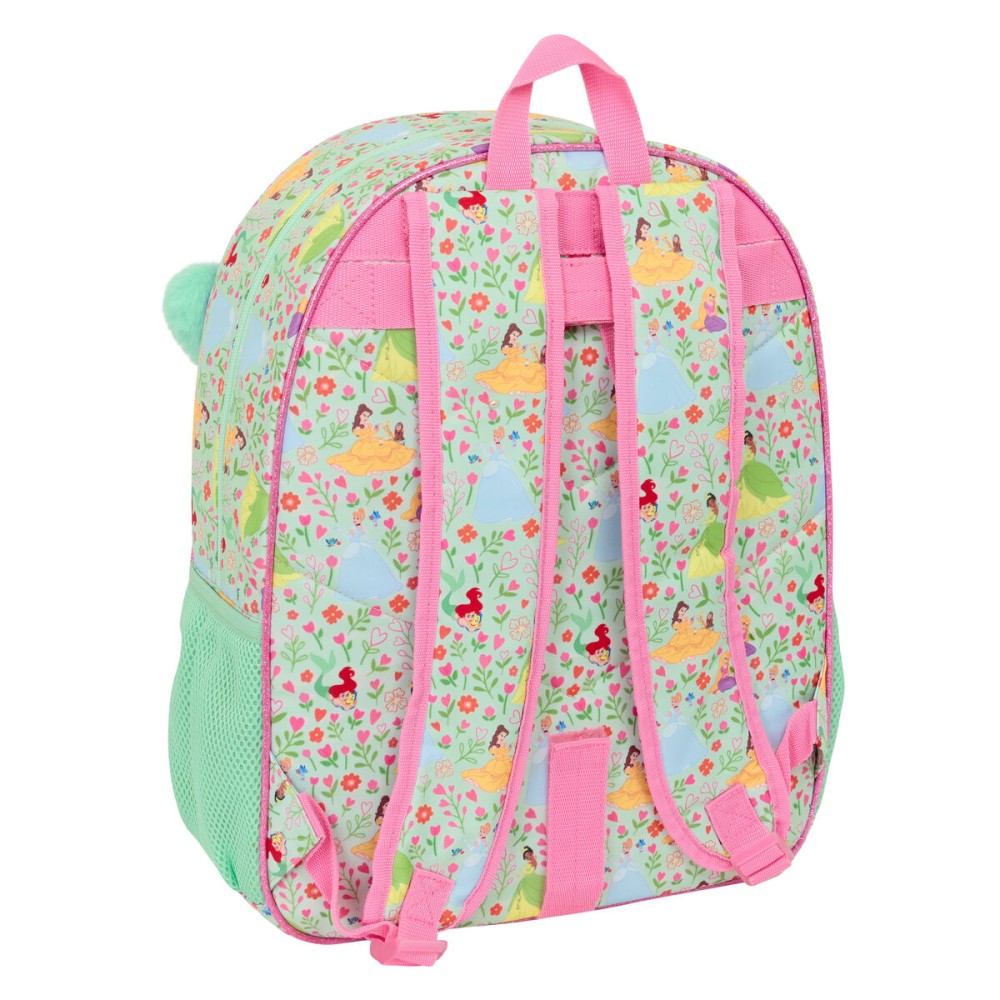 Cartable Disney Princess Bloom Vert Rose 33 x 42 x 14 cm