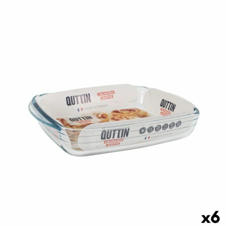 Plat de Four Quttin   verre Rectangulaire 1,9 L 28 x 19,9 x 5 cm (6 Unités)