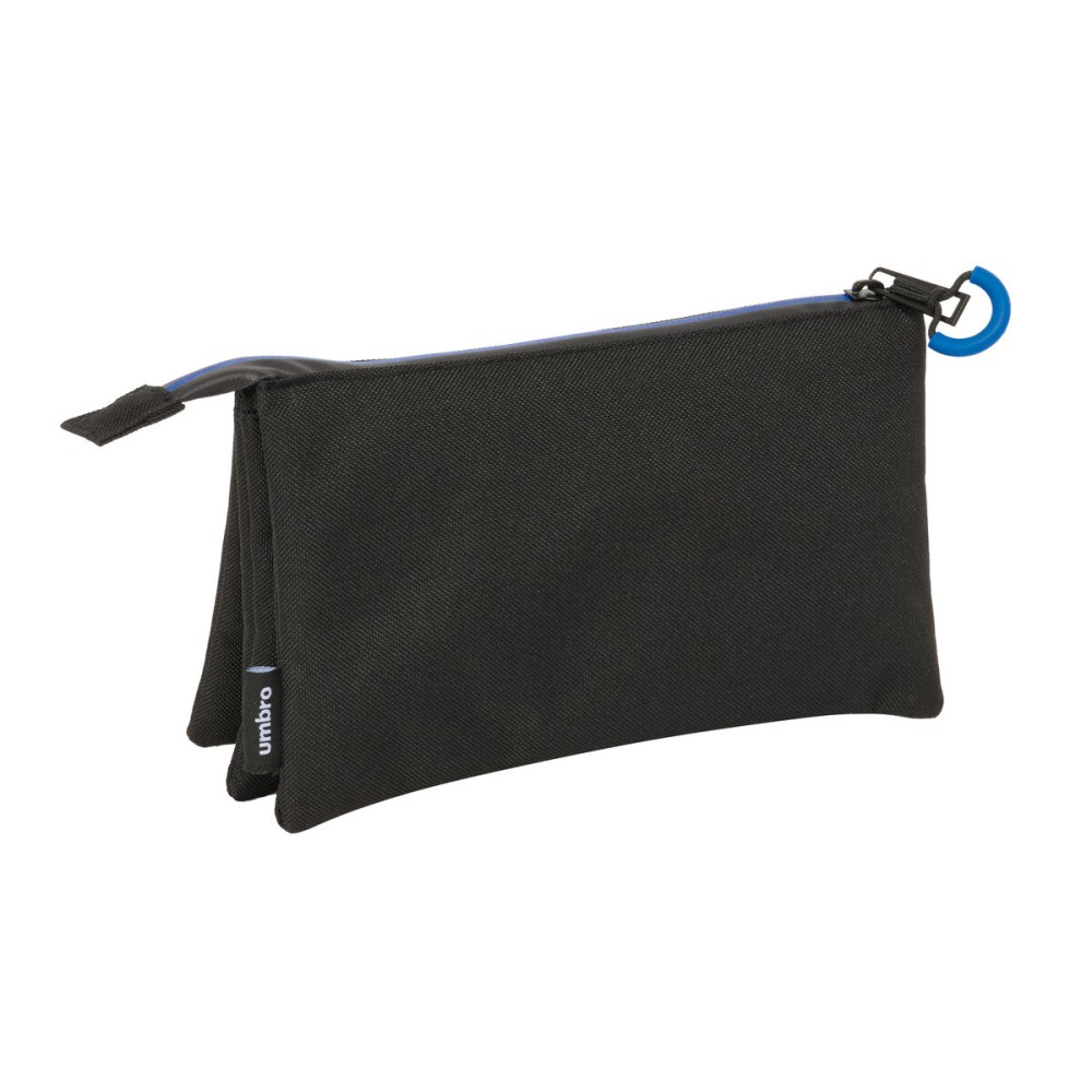 Trousse Fourre-Tout Triple Kelme Jet black Noir 22 x 12 x 3 cm
