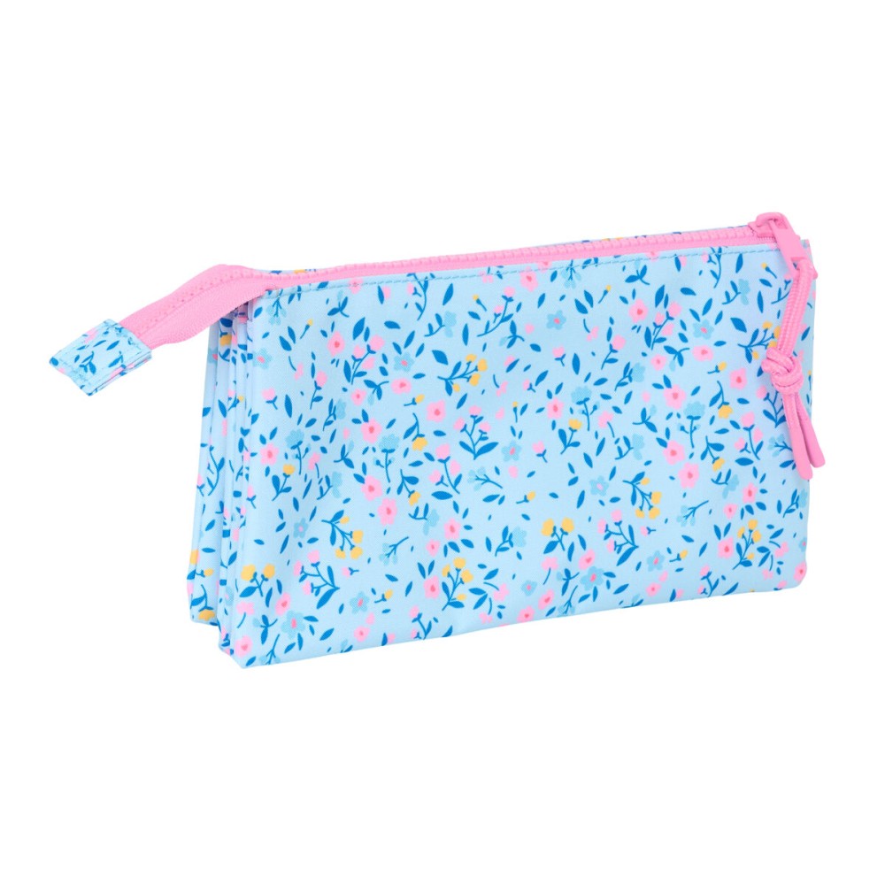 Triple Carry-all Vicky Martín Berrocal Paraíso Pink Light Blue 22 x 12 x 3 cm
