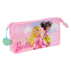 Dreifaches Mehrzweck-Etui Barbie Painterly Rosa Himmelsblau 22 x 12 x 3 cm