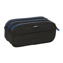 Trousse Fourre-Tout Triple Kelme Jet black Noir 21,5 x 10 x 8 cm