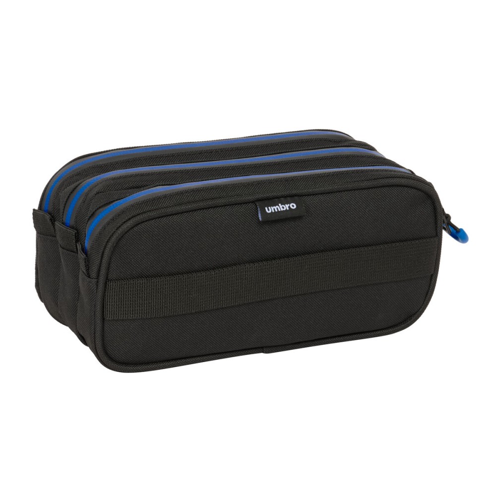 Trousse Fourre-Tout Triple Kelme Jet black Noir 21,5 x 10 x 8 cm
