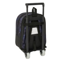 School Rucksack with Wheels Spider-Man Attack Black 22 x 27 x 10 cm