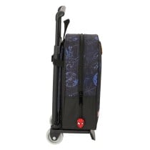School Rucksack with Wheels Spider-Man Attack Black 22 x 27 x 10 cm