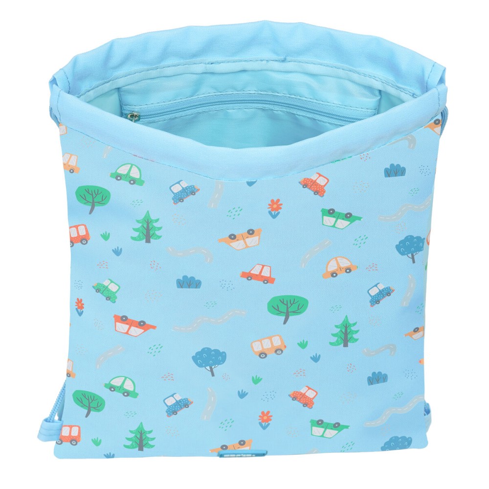 Sac à dos serré par des ficelles Safta Coches Bleu 26 x 34 x 1 cm