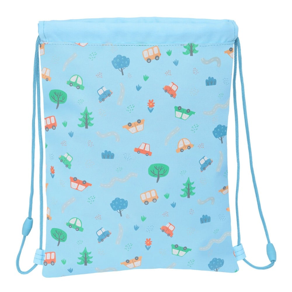 Sac à dos serré par des ficelles Safta Coches Bleu 26 x 34 x 1 cm