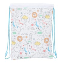 Sac à dos serré par des ficelles Safta Zoo Beige 26 x 34 x 1 cm