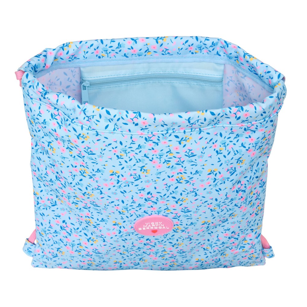 Backpack with Strings Vicky Martín Berrocal Paraíso Blue Pink 35 x 40 x 1 cm