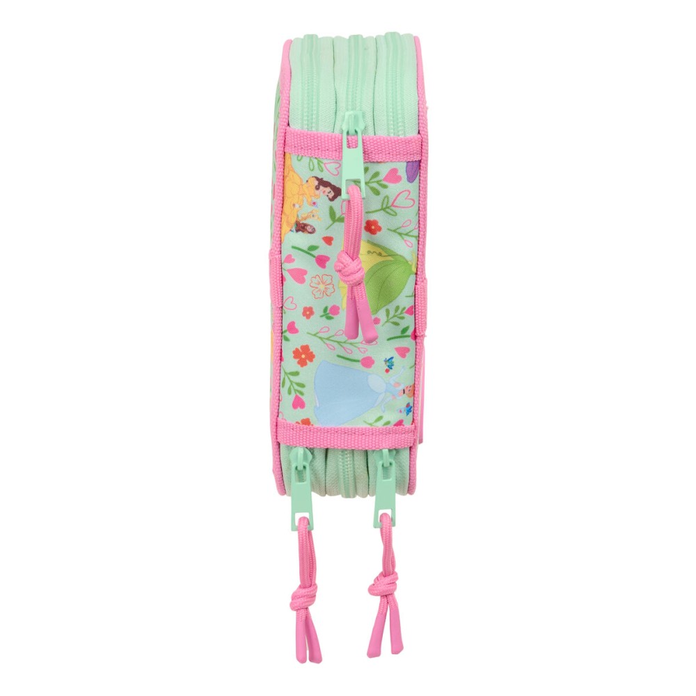 School Case with Accessories Disney Princess Bloom Pink Aquamarine 12,5 x 19,5 x 5,5 cm 37 Pieces