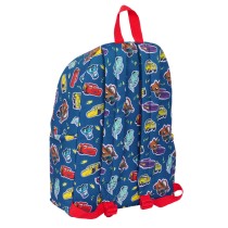 Laptop Backpack Cars Racing Navy Blue 31 x 43 x 13 cm