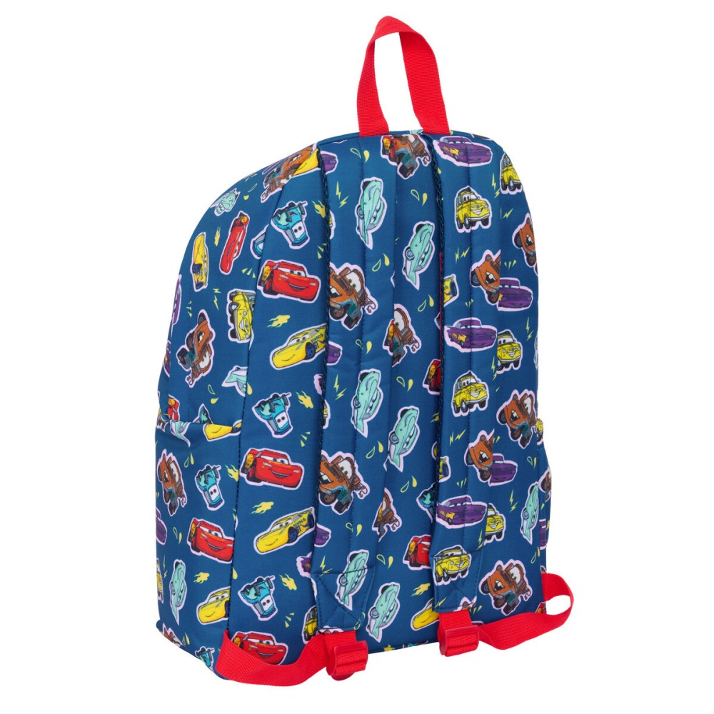 Laptop Backpack Cars Racing Navy Blue 31 x 43 x 13 cm