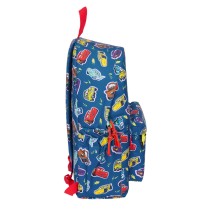 Laptop Backpack Cars Racing Navy Blue 31 x 43 x 13 cm