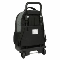 Schulrucksack mit Rädern BlackFit8 Old school Schwarz Grau 33 x 45 x 22 cm