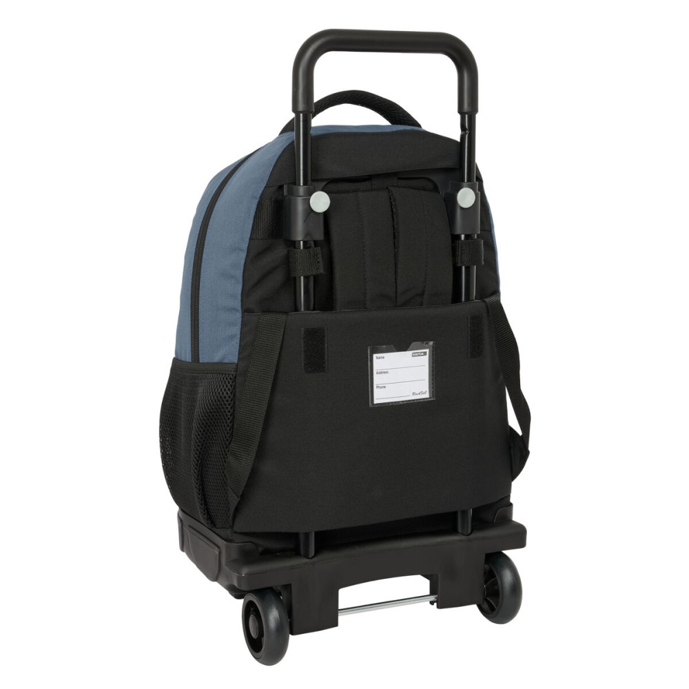 School Rucksack with Wheels BlackFit8 California Blue Black 33 x 45 x 22 cm