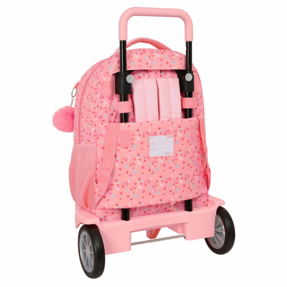 School Rucksack with Wheels Moos Passion Multicolour 33 x 45 x 22 cm