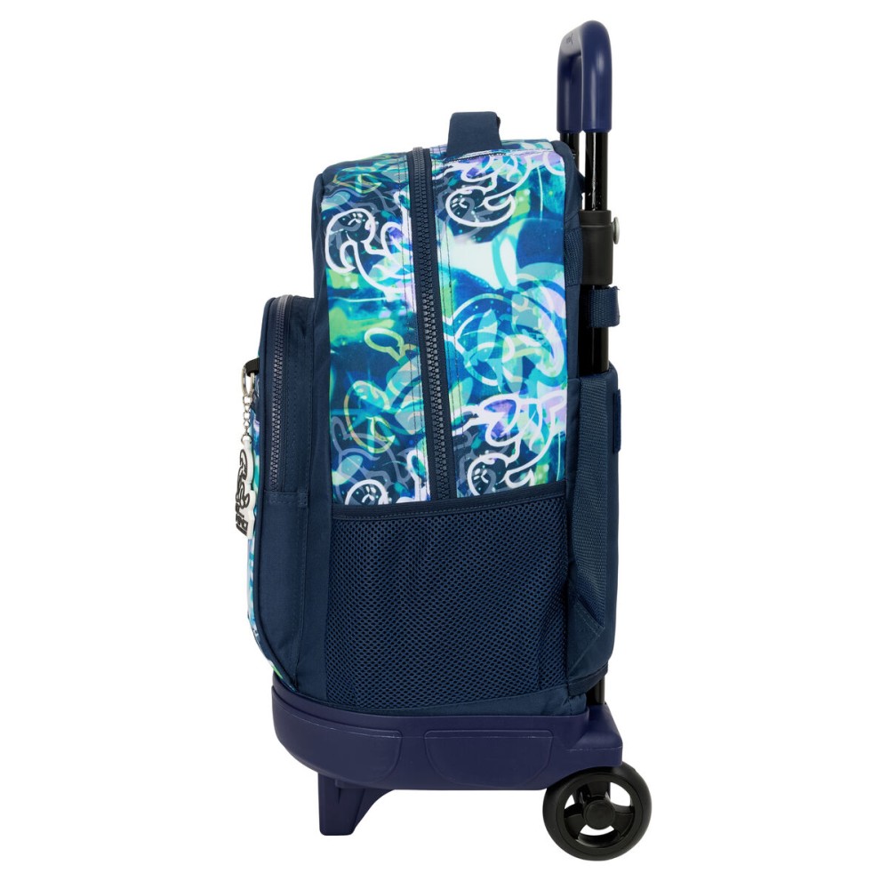 Cartable à roulettes El Niño Kook Blue marine 33 x 45 x 22 cm