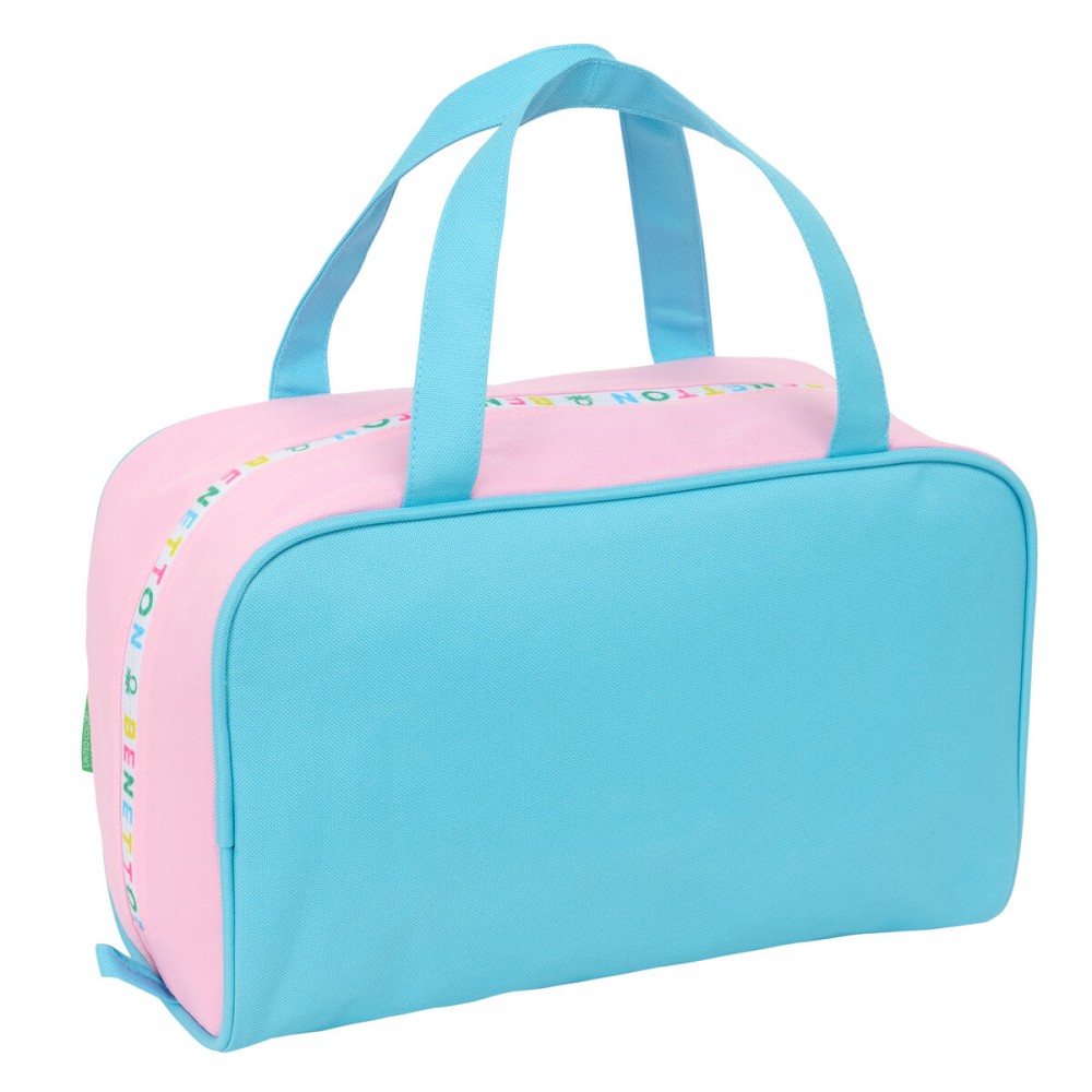 Travel Vanity Case Benetton Unique Pink Turquoise 31 x 14 x 19 cm