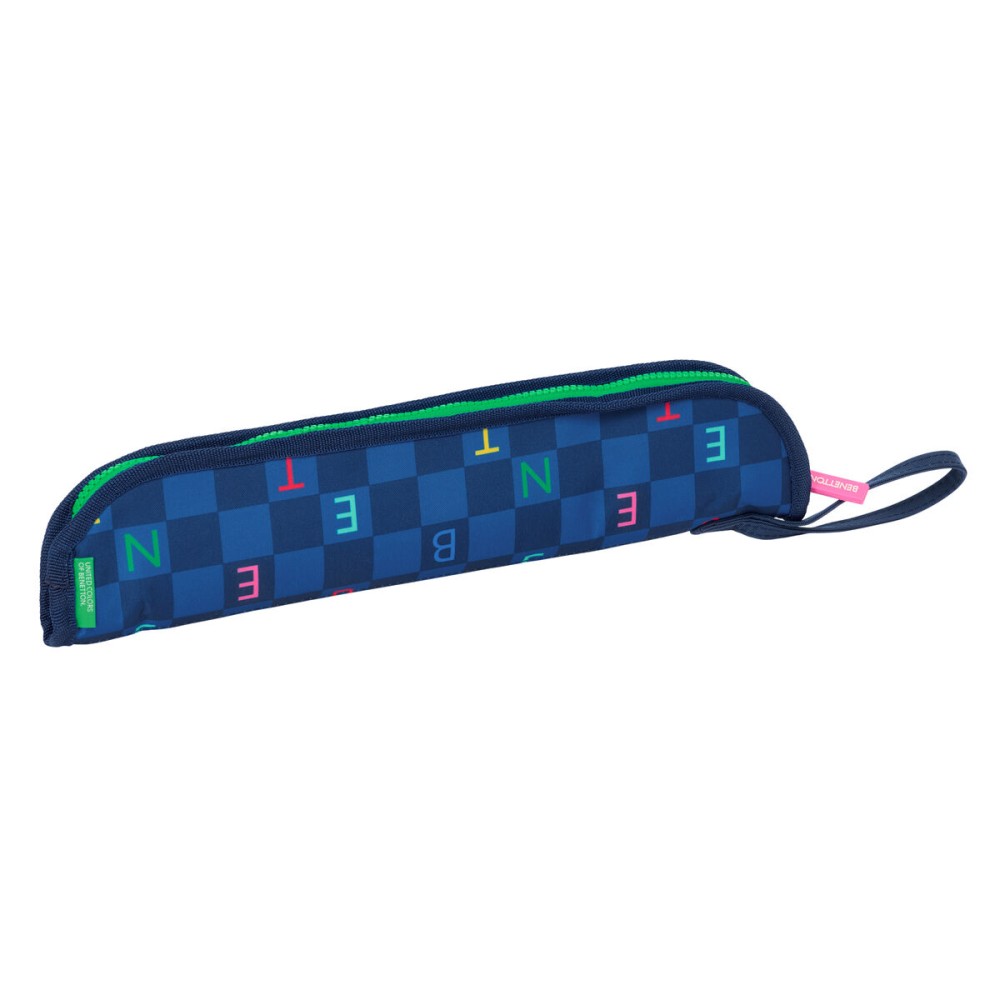Recorder bag Benetton Damero Navy Blue 37 x 8 x 2 cm