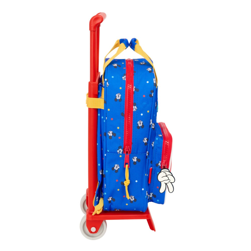 Schulrucksack mit Rädern Mickey Mouse Clubhouse Good day Blau 20 x 28 x 8 cm