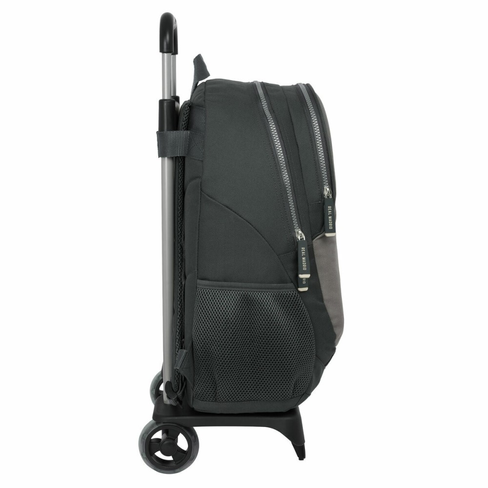Schulrucksack mit Rädern Real Madrid C.F. Grau 32 x 44 x 16 cm