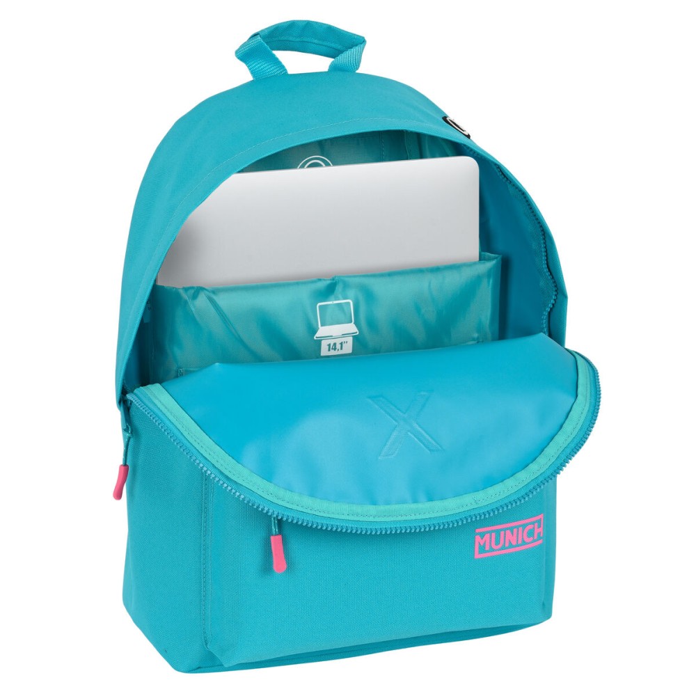 Laptop Backpack Munich munich basicos 31 x 41 x 16 cm Turquoise