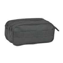 Trousse Fourre-Tout Triple Safta 21,5 x 10 x 8 cm Gris